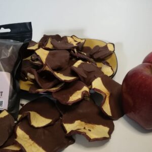 Manzana deshidratada cubierta de chocolate de leche x 50g