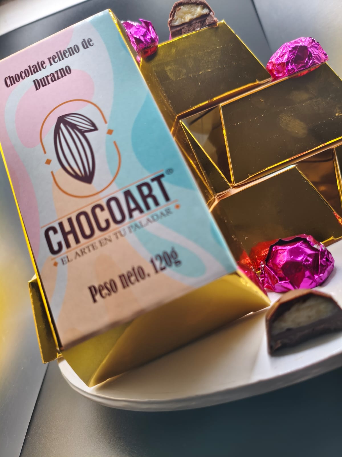 Caja de chocolate relleno de durazno x15. - Image 4